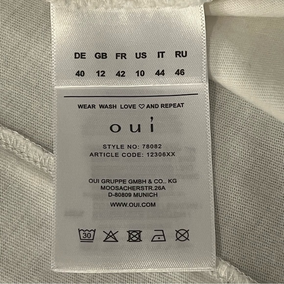 OUI Love is art graphic white tshirt, short sleeve, 100%Cotton, size 10 - Picture 10 of 11
